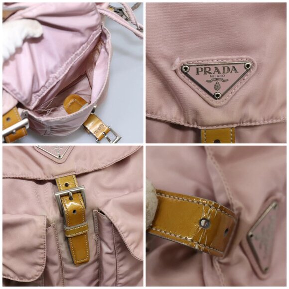 PRADA Backpack Nylon Pink Silver Auth - Picture 15 of 16